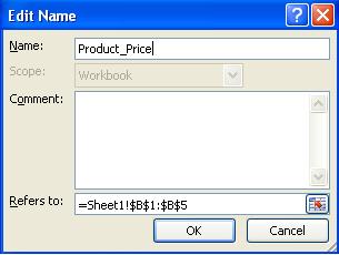 Excel Name Manager